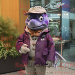 Purple Salmon mascot...