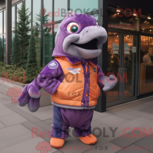 Lilla laks maskot kostume...
