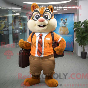 Orange Chipmunk maskot...