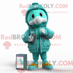 Postava maskota Teal Pho...