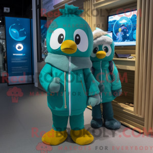 Postava maskota Teal Pho...