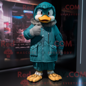 Teal Pho mascot costume...