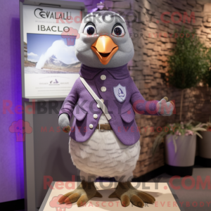 Lavendel Quail maskot drakt...