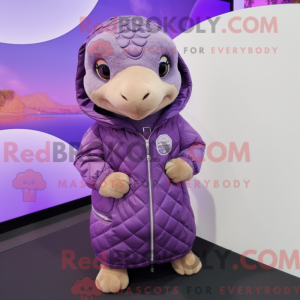 Purple Pangolin mascot...