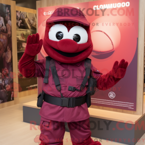 Maskotdraktfigura Maroon...