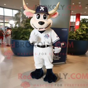 Navy Zebu mascot costume...