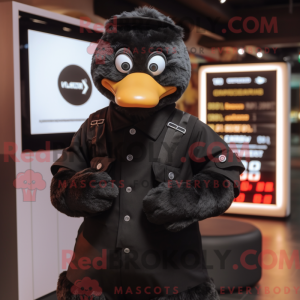 Black Geese mascot costume...