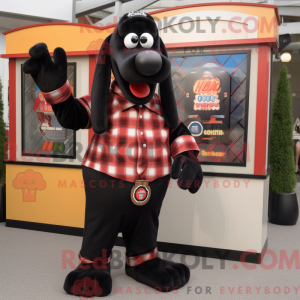 Sort Hot Dogs maskot...