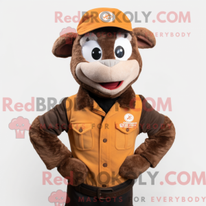 Brun Ram maskot kostume...