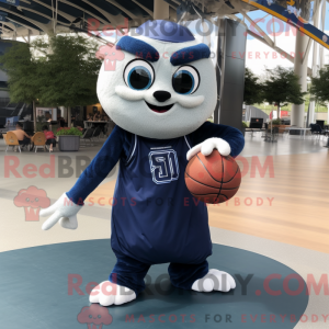 Navy Basketball Ball maskot...