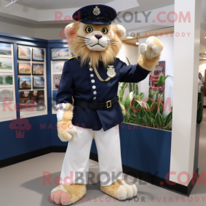 Navy Lion-mascottekostuum...