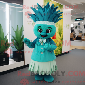 Teal Pineapple mascot...