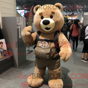 Tan Bear mascot costume...