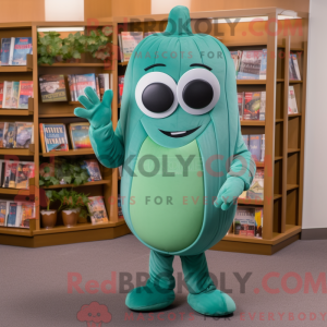 Teal Cucumber mascot...