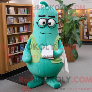 Teal Cucumber mascot...