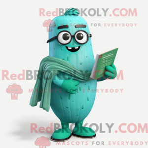 Teal Cucumber Maskottchen...