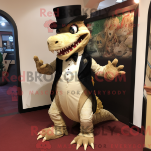 Tan Dragon mascot costume...
