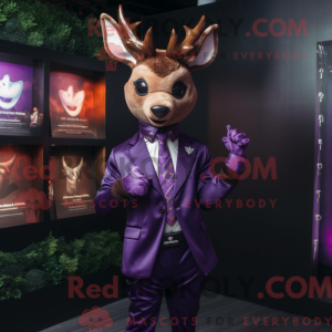 Purple Deer mascot costume...