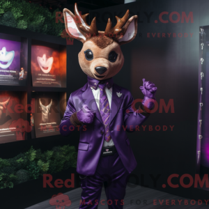 Purple Deer maskot kostume...