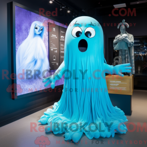 Postava maskota Cyan Ghost...