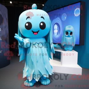 Postava maskota Cyan Ghost...