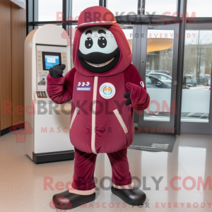 Maroon Phone maskot kostume...