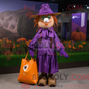 Purple Scarecrow mascot...