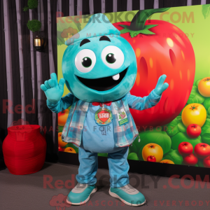 Cyan Tomato Maskottchen...