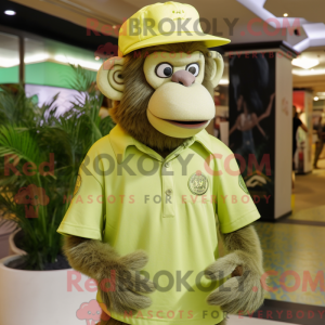 Lime Green Baboon mascot...