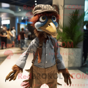 Brun Archaeopteryx maskot...