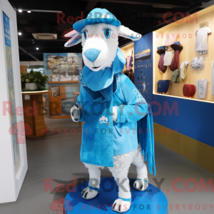 Sky Blue Goat mascot...