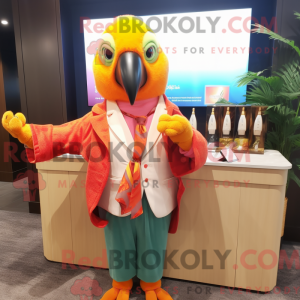 Peach Parrot mascot costume...