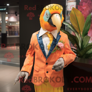 Peach Parrot Maskottchen...
