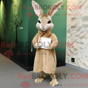 Tan Wild Rabbit maskot...