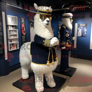 Navy Llama mascot costume...