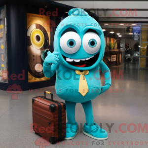 Turquoise Cyclops mascot...