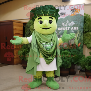 Grønn Caesar Salat maskot...