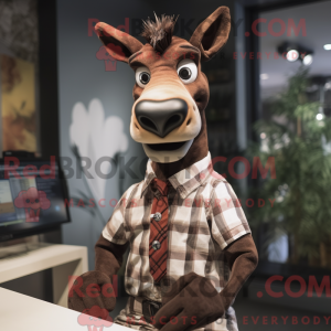 Rust Okapi-mascottekostuum...