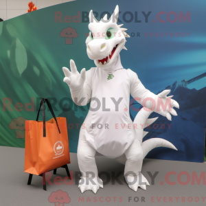 White Dragon maskot drakt...