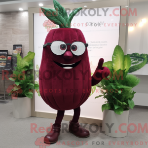 Maroon Beet mascot costume...