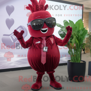 Maroon Beet mascot costume...