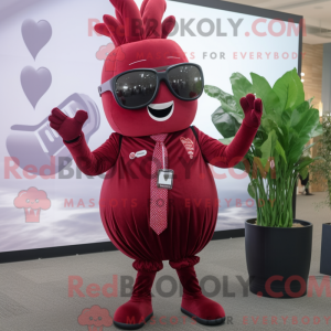 Maroon Beet Maskottchen...