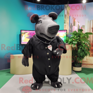 Black Tapir mascot costume...