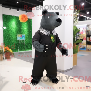 Black Tapir mascot costume...