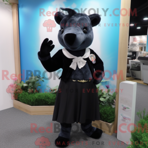 Black Tapir mascot costume...