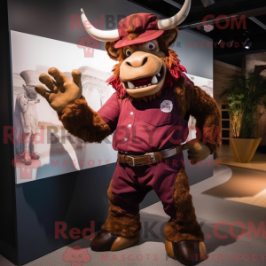 Maroon Minotaur maskot...