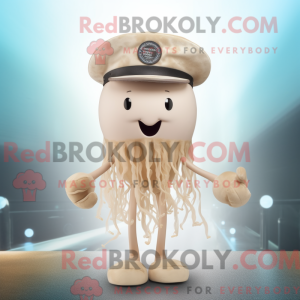 Beige Jellyfish mascot...