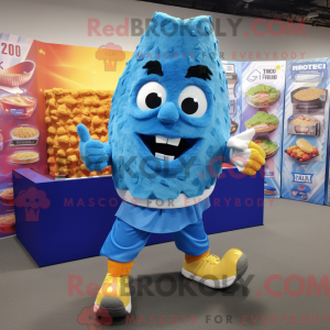 Blue Nachos mascot costume...