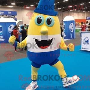 Blue Nachos mascot costume...