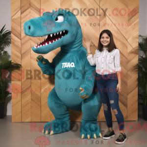 Blågrønn T Rex máscara de...